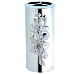 STAINLESS STEEL VASE WITH FLOWER